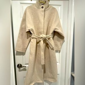 Winter White Wool Blend Coat Size 4